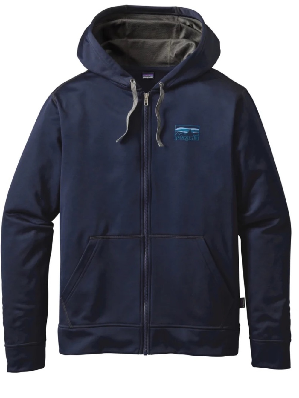 Patagonia Sweatshirt Men's '73 Logo PolyCycle Full Zip Hoody Navy Medium